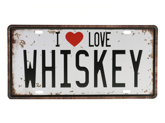 Whisky Retro Wandbord 15x30