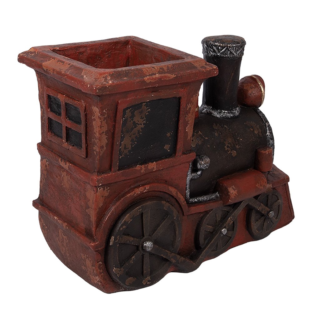 Decoratie Beeld Trein 70x30x50 cm Rood Keramisch materiaal