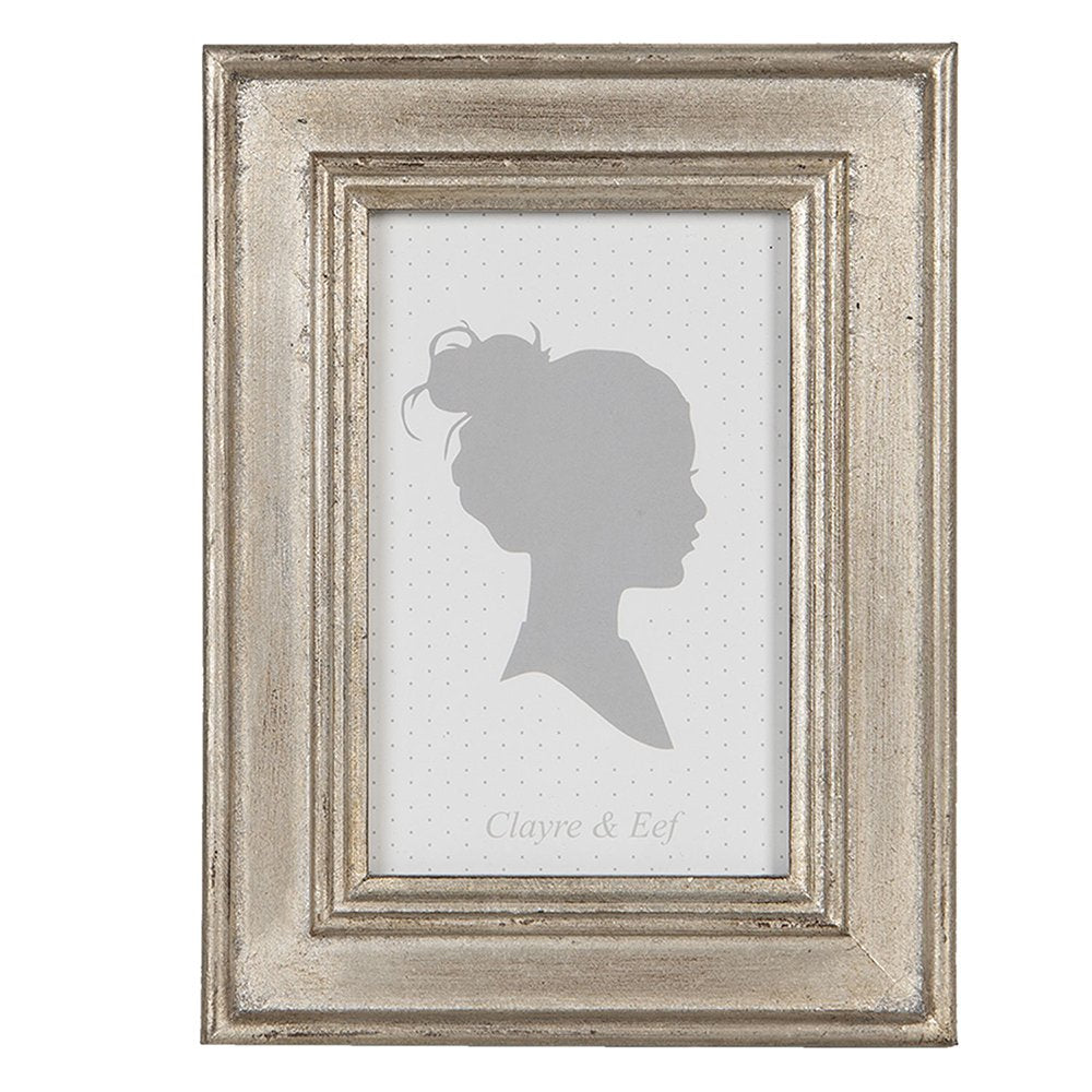 Fotolijst 10x15 cm Zilverkleurig Hout Fotokader