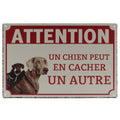Attentie honden Retro Wandbord 20x30