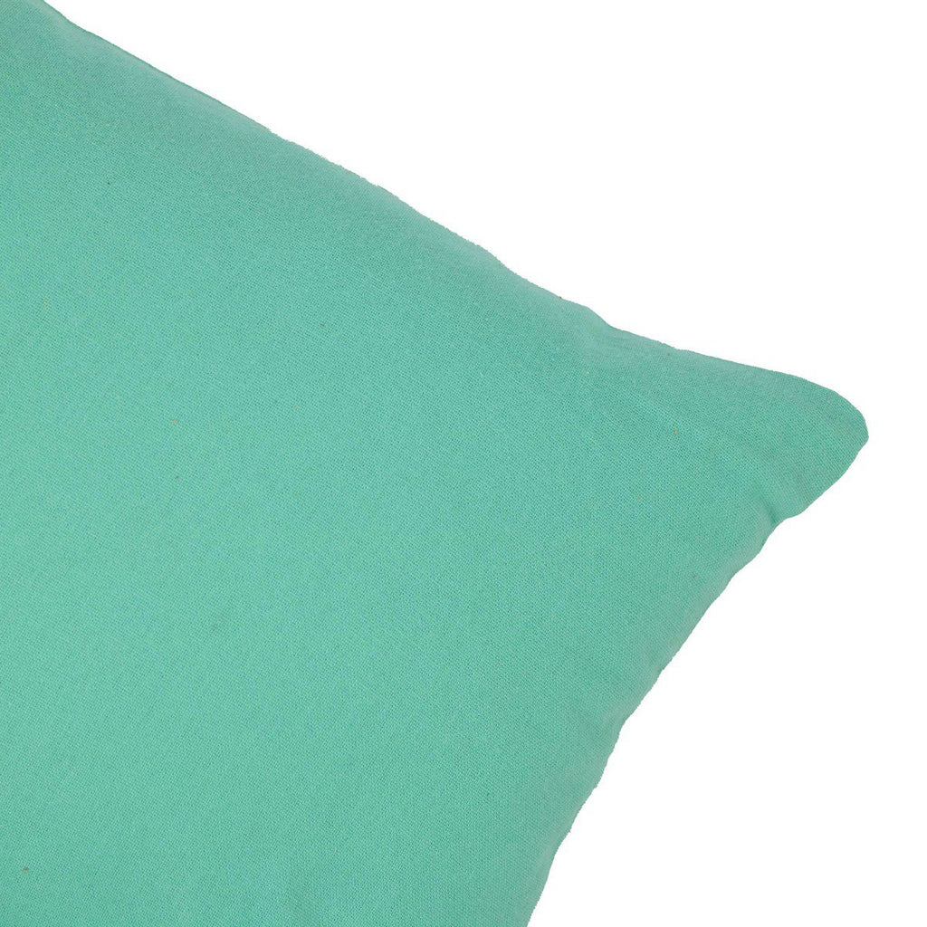 Flanel aqua groen kussen 30 x 50 cm
