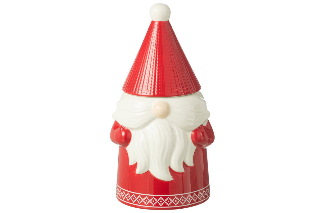 J-Line Koekjesdoos Giftbox Keramiek Rood