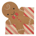 Servetten Papier Set van 20 Gingerbread man 33x33 cm Bruin Papier