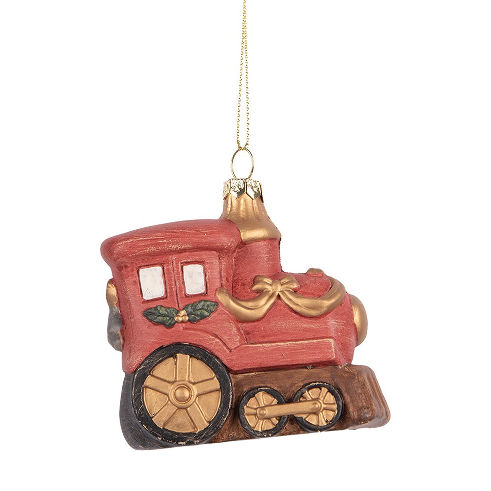 Kersthanger Trein 9x5x9 cm Rood Kunststof