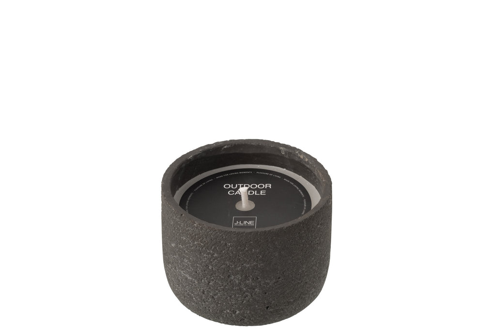 J-Line buitenkaars Rond - donkergrijs - S - 16U