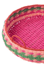 J-Line plateau met handvatten Rond - papier - mix - set van 2