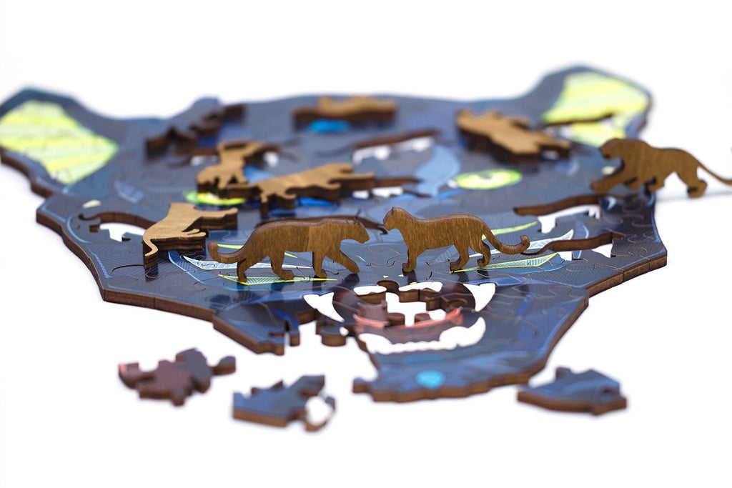 Eco Wood Art (EWA) Houten Legpuzzel Panter/ Panther Size M, 1904, 31x28x0,5cm