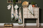 Ovenwant 18x30 cm Beige Katoen Tropisch Motief Ovenhandschoen