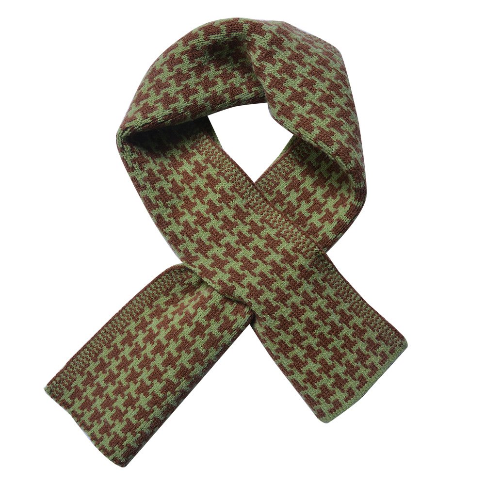 Wintersjaal Dames 15x85 cm Groen Bruin Polyester Sjaal