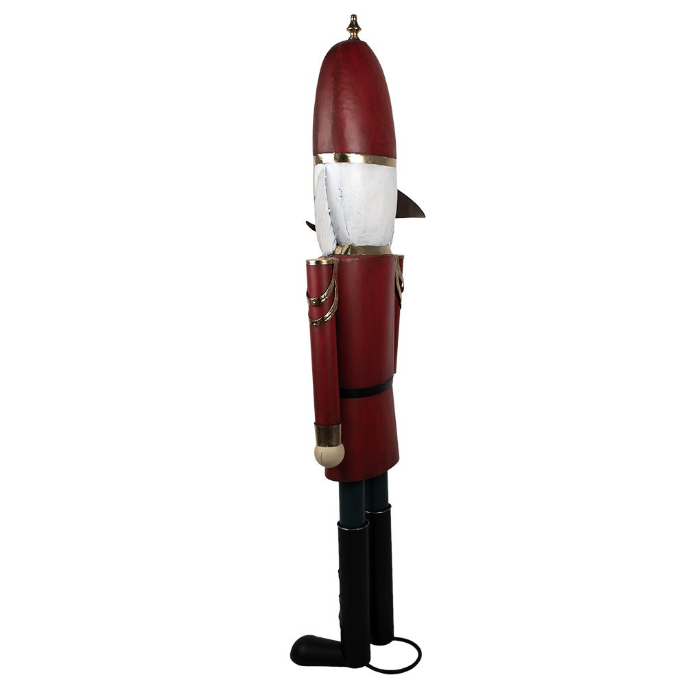 Kerstdecoratie Notenkraker 69x36x179 cm Rood Metaal