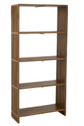 J-Line boekenkast 4 Schappen - gerecycleerd hout - naturel