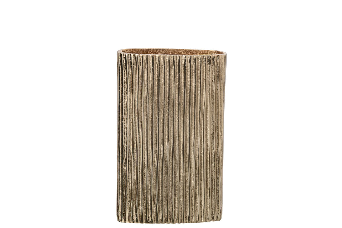 J-Line vaas - aluminium - goud - large
