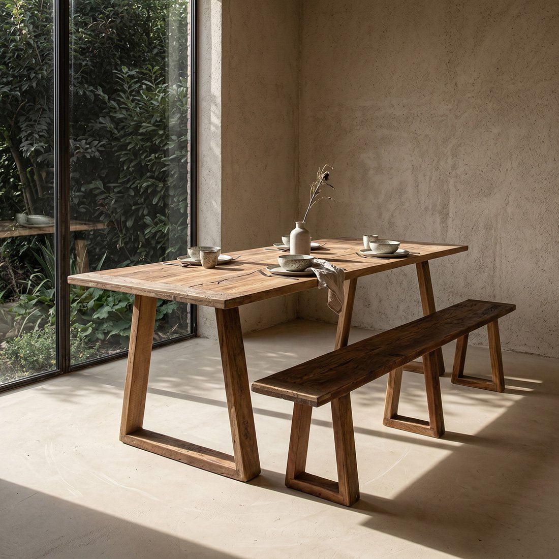 Farmwood eettafel - FSC gerecycled hout