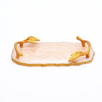 Luxe dienblad met marmeren afwerking - elegante gouden accenten