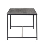 Moderne eettafel – zwart mangohout en houtskool metalen frame – industriële stijl