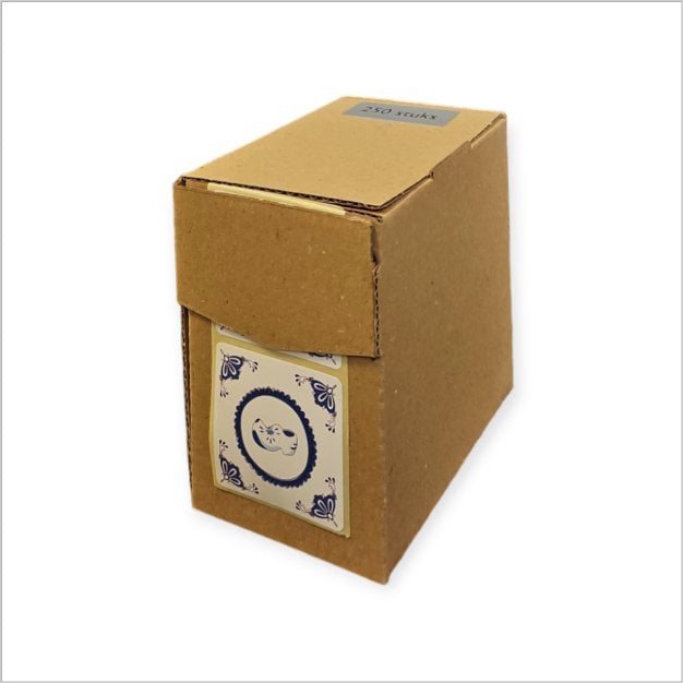 Wensetiket - delfts blauw –klomp – 250 stuks