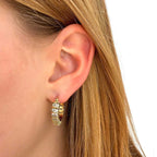 Hoops Oorbellen met strass steentjes