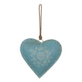 Kersthanger Hart 20x20 cm Blauw IJzer