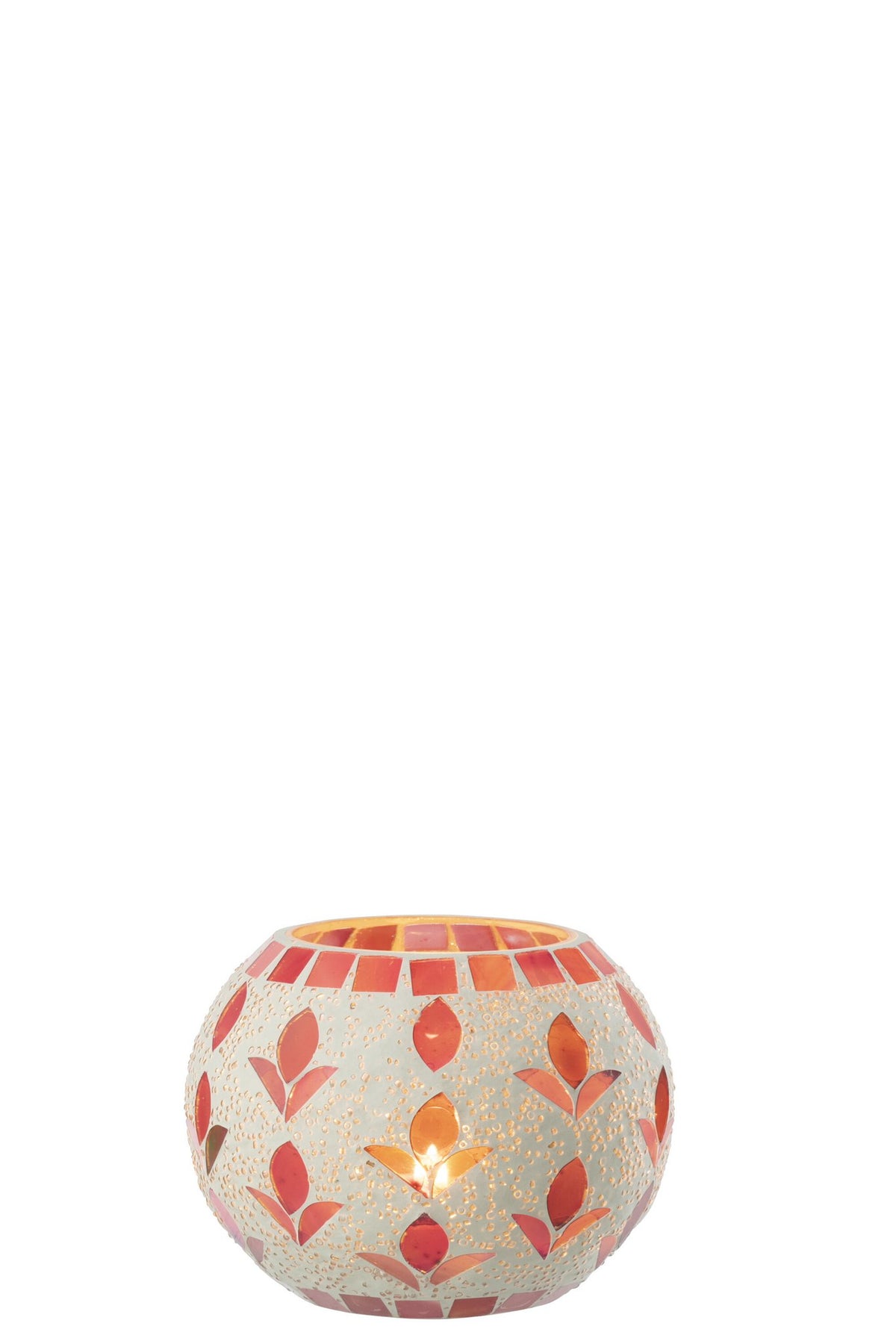 J-Line kaarshouder - glas - wit/fuchsia - M