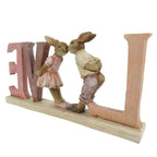 Beeld Konijn 19x3x9 cm Roze Kunststof