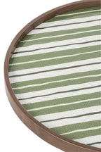J-Line Ronde salontafels - rubberhout - olijfgroen - set van 3