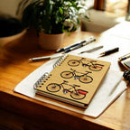 Duurzaam Houten Notitieboek Vintage Fietsen – Komoni