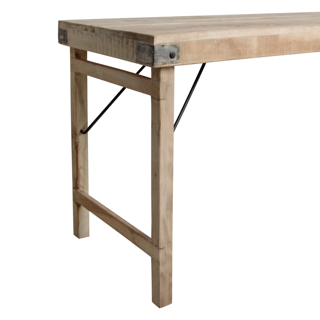 Limewash inklapbare markttafel/eettafel - 172x60x76 cm