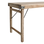 Limewash inklapbare markttafel/eettafel - 172x60x76 cm