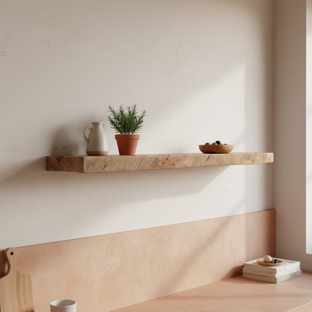 Vintage mango zwevende wandplank
