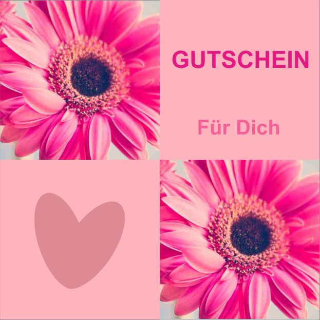 Kadobon – “Gutschein Für dich” – Gerbera – 25 Stuks - 13x13cm