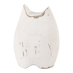 Decoratie beeld Kat 6x4x7 cm wit Bruin Hout