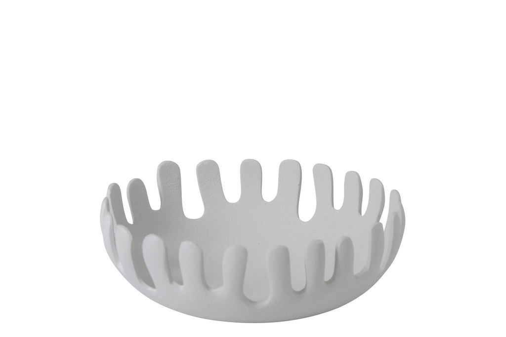 J-Line decoratieve schaal - aluminium - wit
