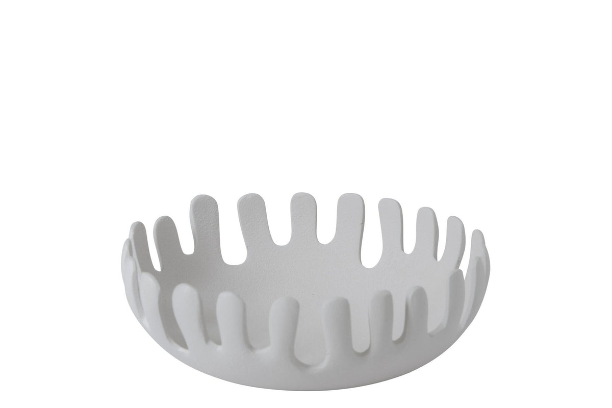J-Line decoratieve schaal - aluminium - wit