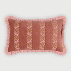 Kussenhoes | Heather Rhubarb Cross Stitch langwerpige kussenhoes van Sanctuary Living