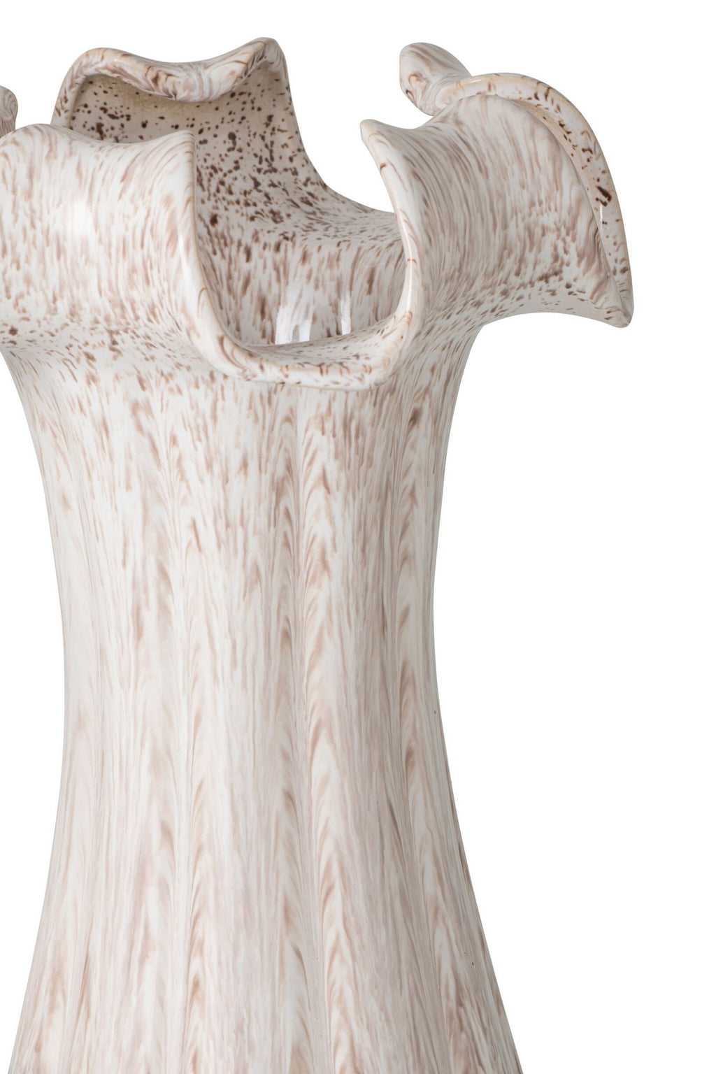 J-Line Vaas - klei/glazuur - lichtbeige - large