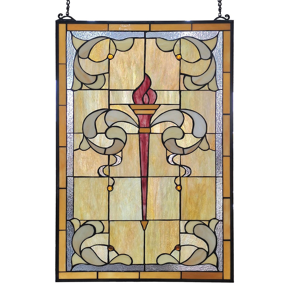 Glaspaneel Tiffany 50x78 cm Groen Glas Glaskunst