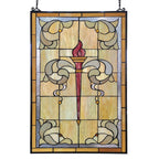 Glaspaneel Tiffany 50x78 cm Groen Glas Glaskunst