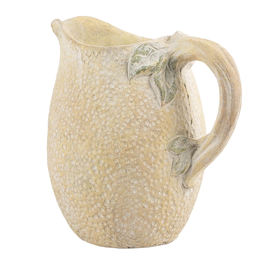Decoratie Kan 20x15x20 cm Geel Groen Steen