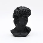 Black David Bust Statue – Klassiek geïnspireerd decoratief beeldhouwwerk voor tafelblad-styling