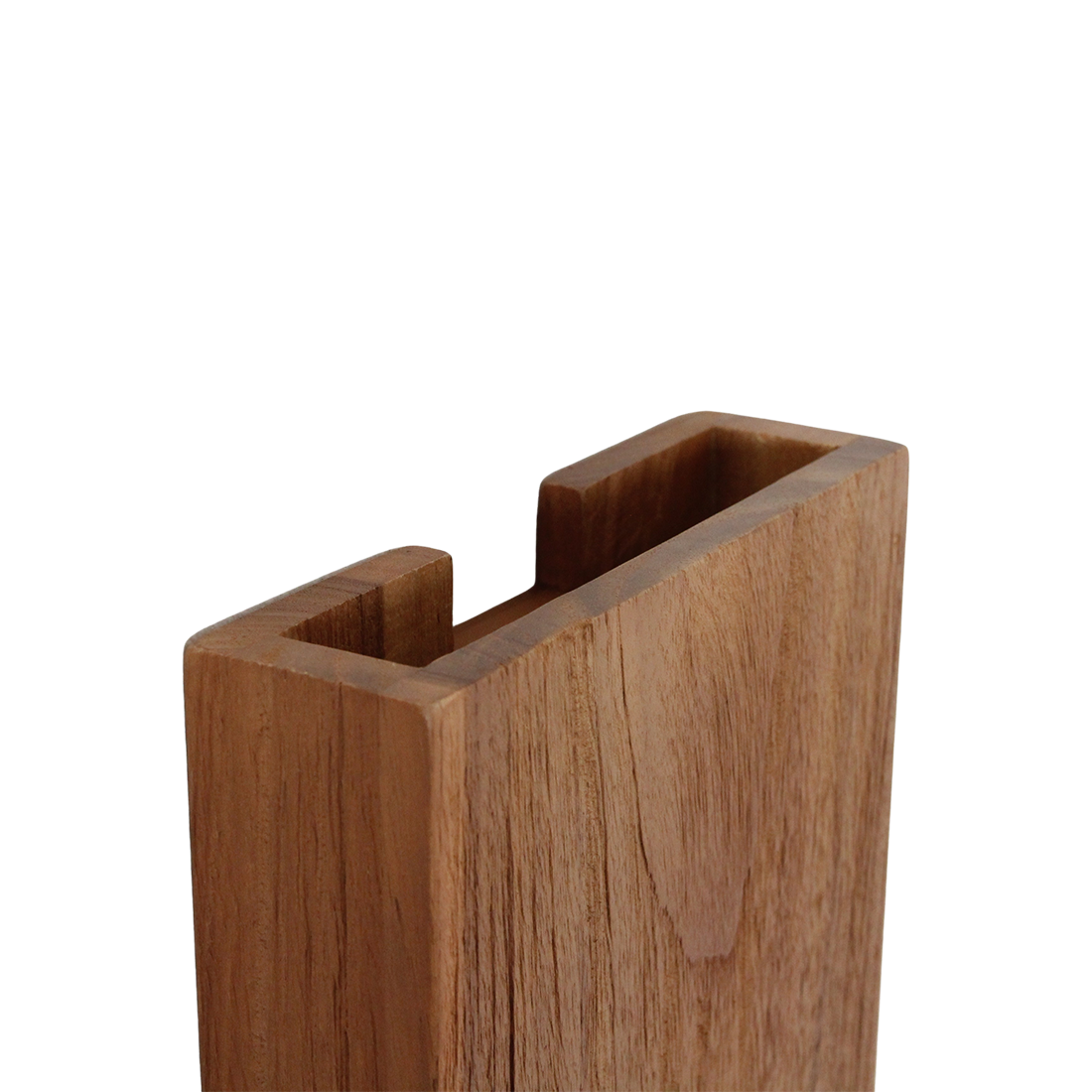 Nora teakhouten droogbloemhouder - 15x4,5x25 cm