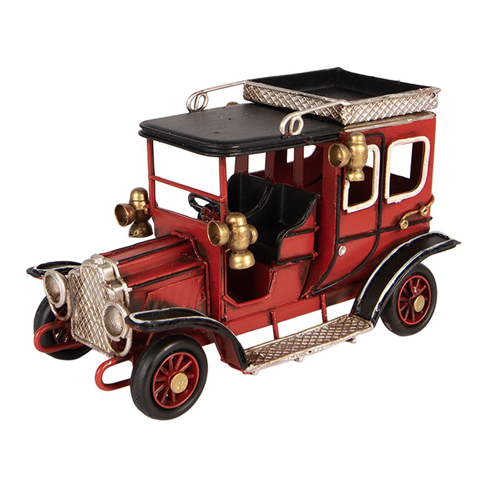 Kerstdecoratie Beeld Auto 16x8x10 cm Rood Metaal