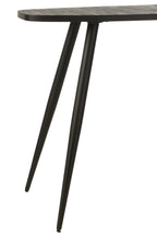 J-Line console Ovaal - hout - zwart