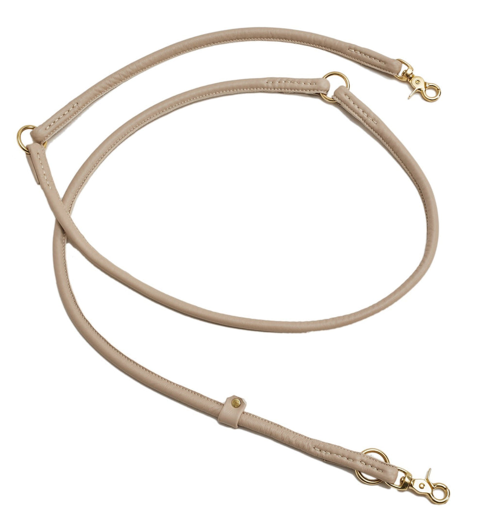 Amici Ivory – Rondgestikte leren riem