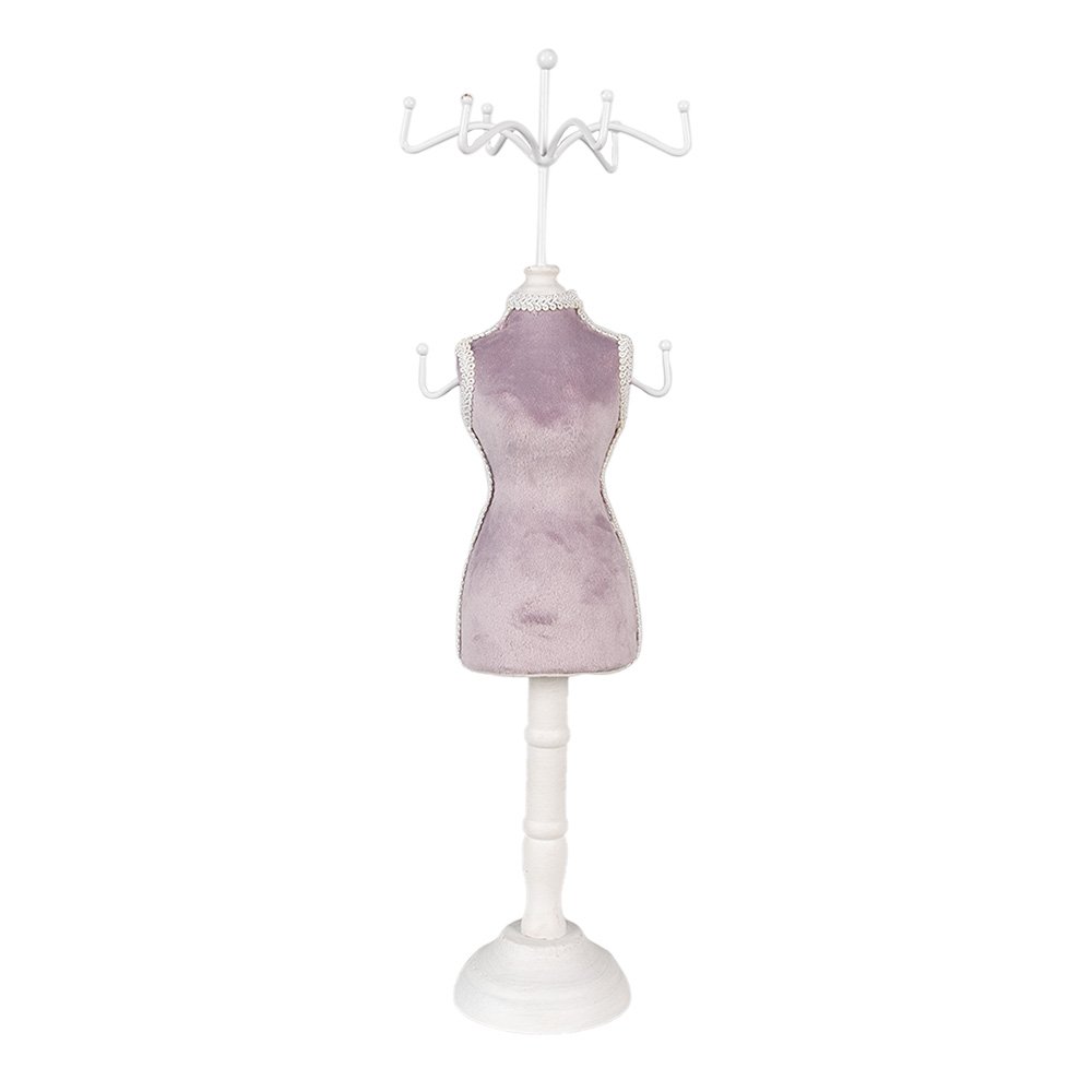 Sieradenhouder Paars 12x12x39 cm