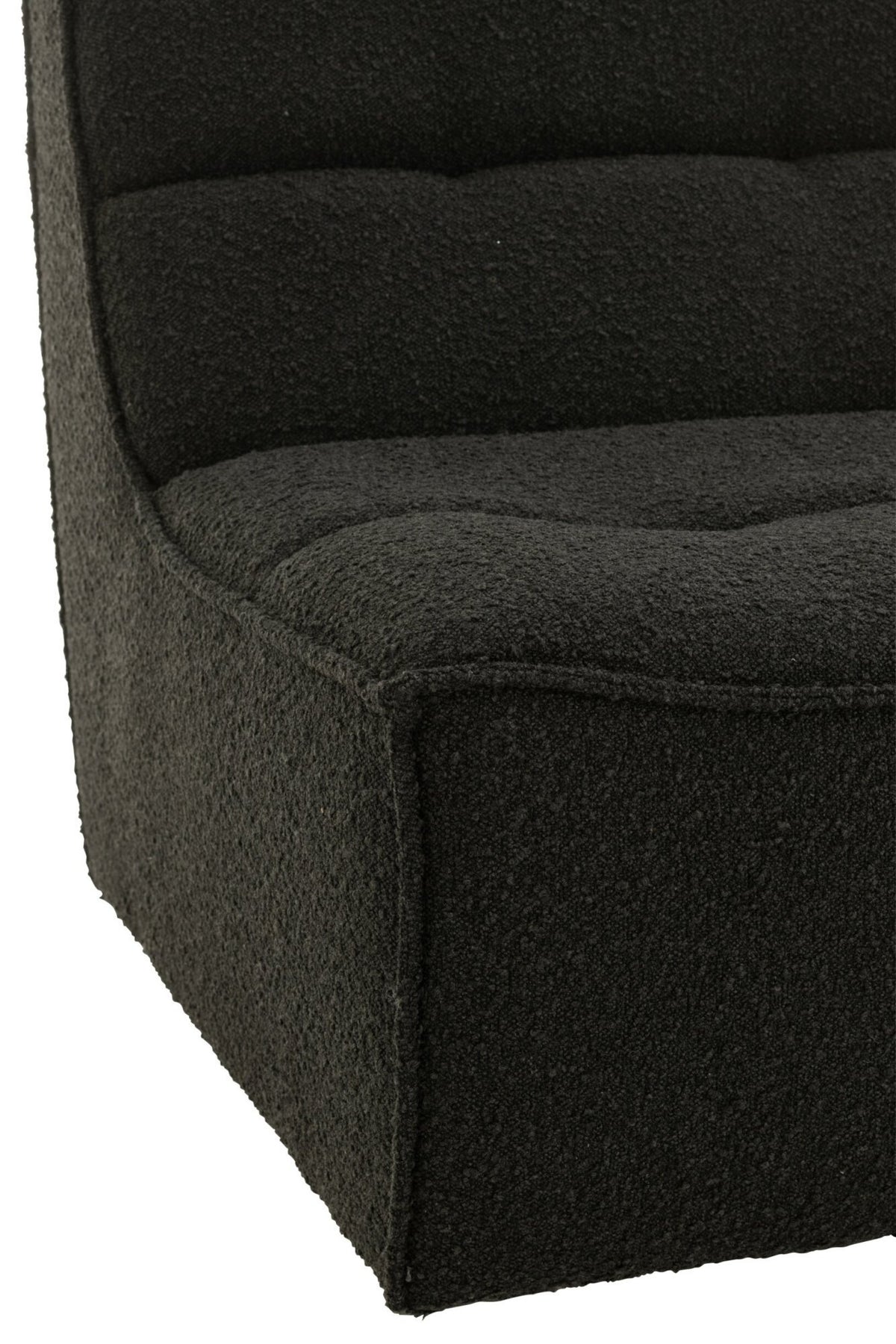 J-Line zetel Draaiend Vierkant - hout/textiel - zwart