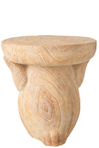 J-Line Bijzettafel uil - magnesiumoxide - beige