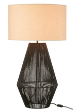 J-Line lamp Striing - metaal/papier - zwart
