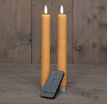 LED Wax dinerkaars 3D vlam 2st 23cm vanille