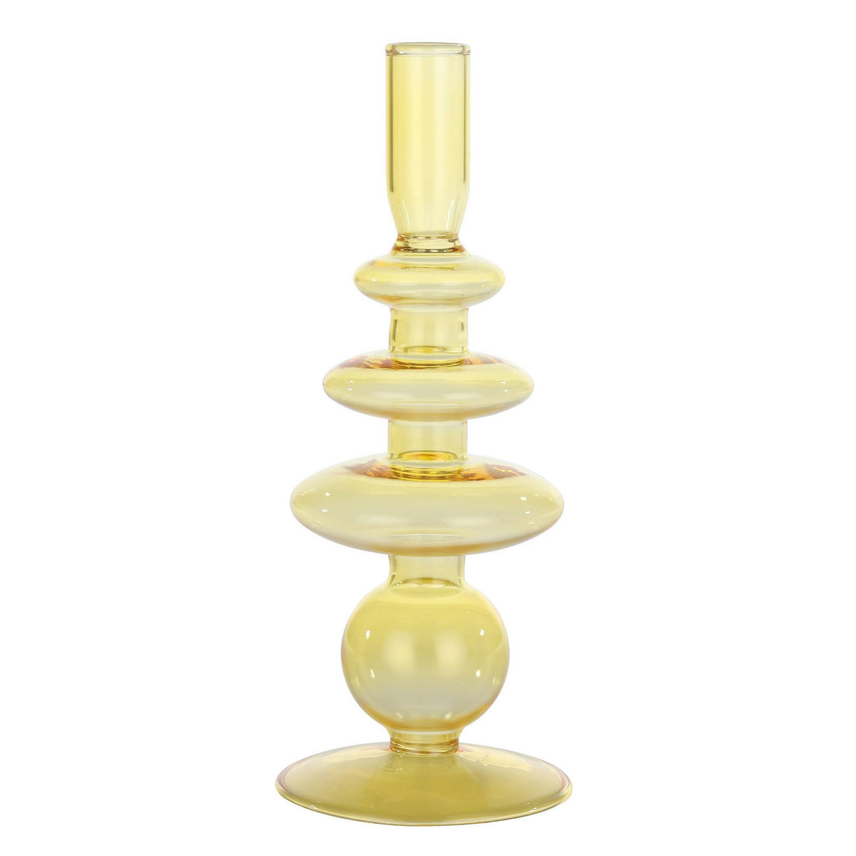 Candlestick Molume geel 9x22.5cm