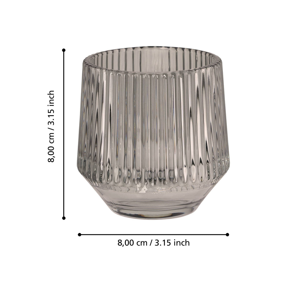 Windlicht Bezamby Smoke 14x14cm